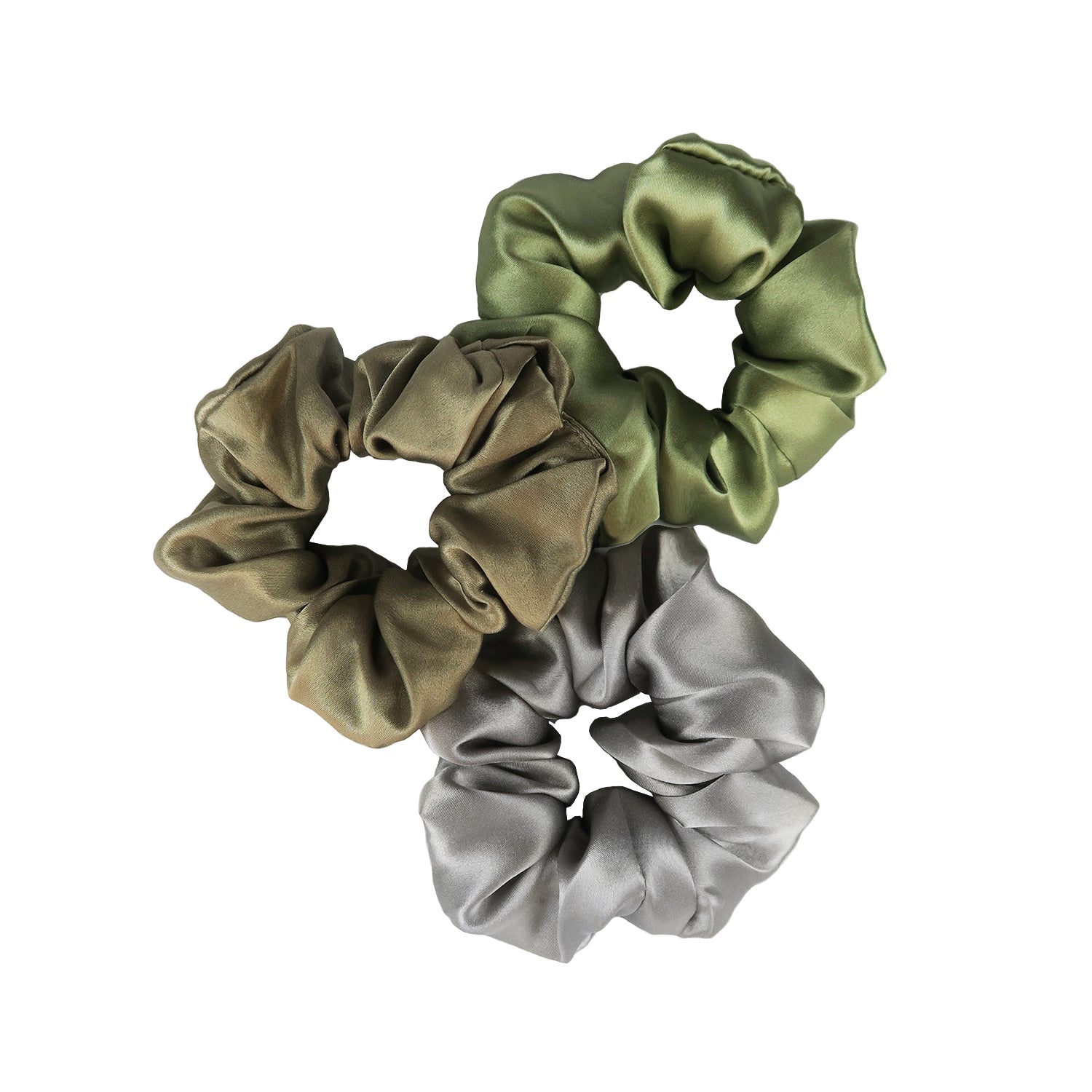 Silk Scrunchie Trio